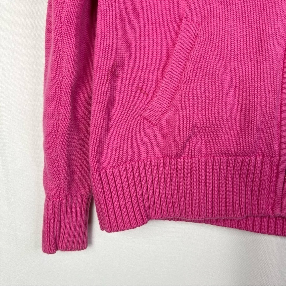 Ralph Lauren Sport Hot Pink Full Zip Tennis Sweater L - Picture 5 of 6